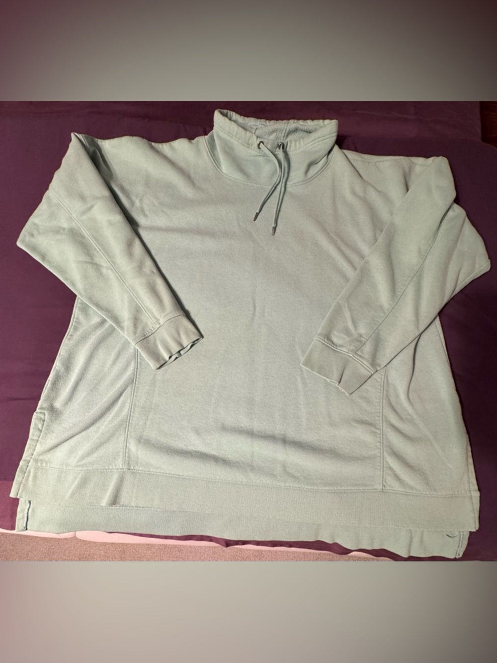 tek gear Sage Green Pullover Mock Neck Sweatshirt